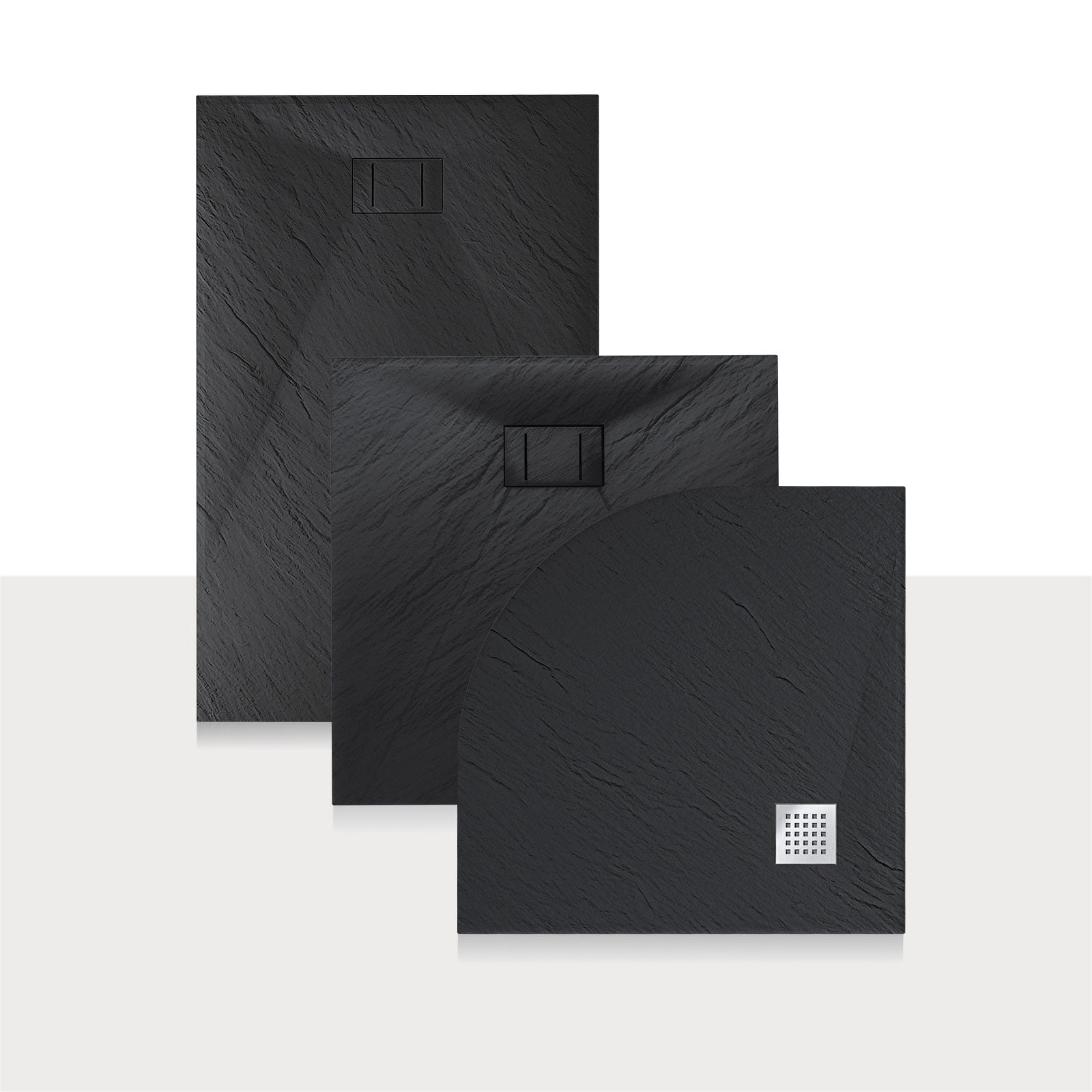 Piatto Doccia 70x100x2,6 CM Rettangolare Antracite Effetto Pietra mod. Blend - 6