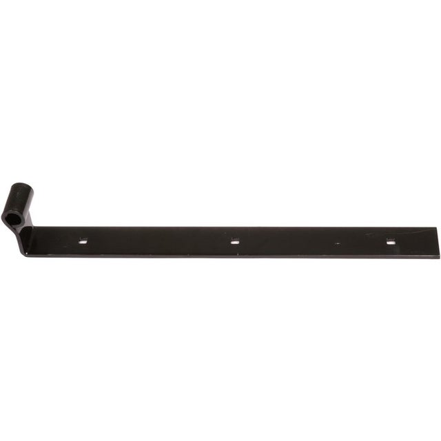 Penture coudée noire à bout droit - 400 x 40 mm - axe 14 mm - Percée - Torbel industrie