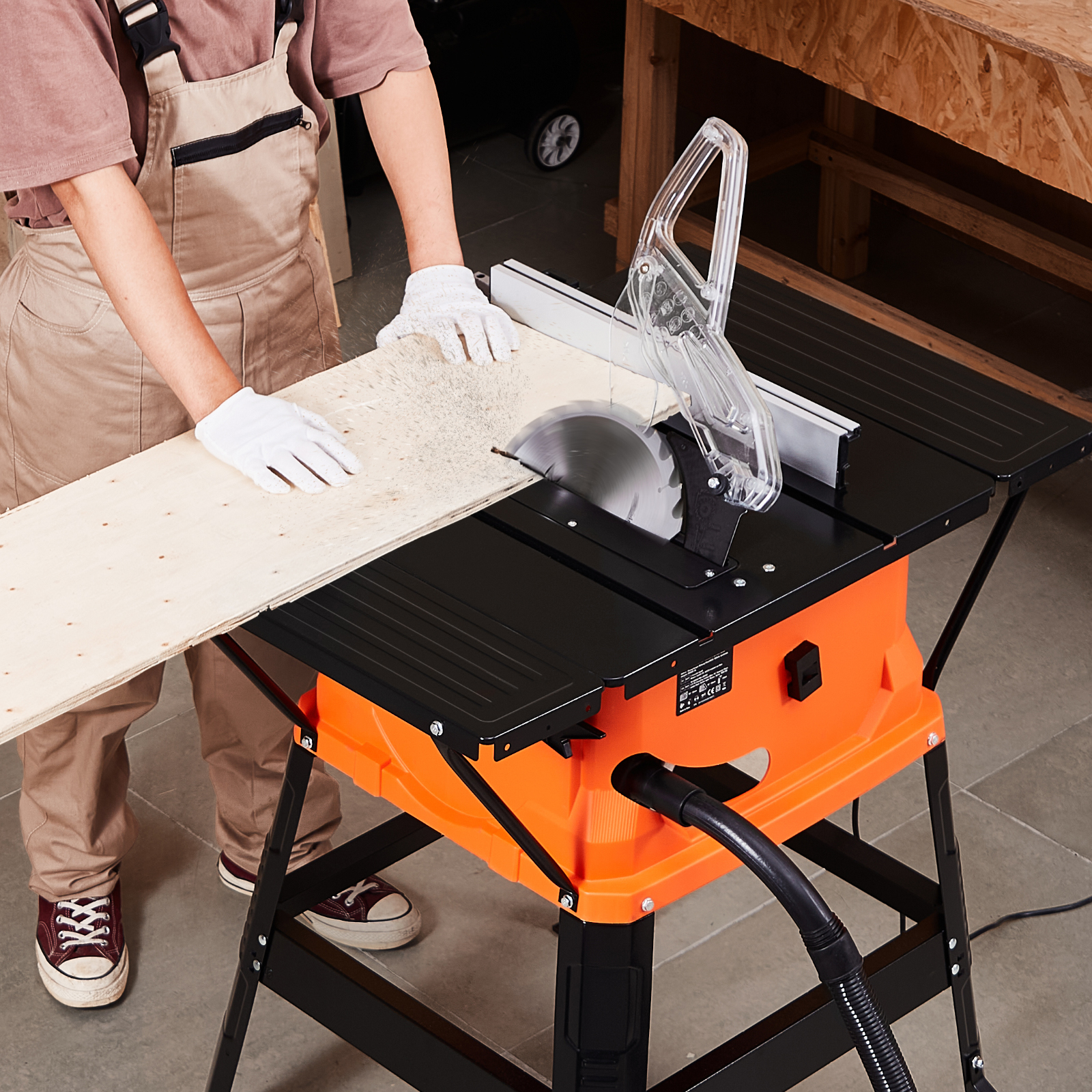 Scie Circulaire Table,VEVOR 254mm,Scie Table Portable 1800W,Capacité Coupe 200mm,4800RPM,Lame 24 Dents,Pour Fabrication de Meubles,Menuiserie - 8