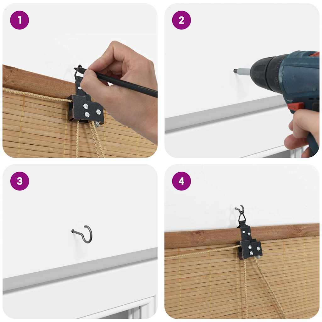 Store vénitien | Stores et Occultants Autre Marron Clair Bambou - 8