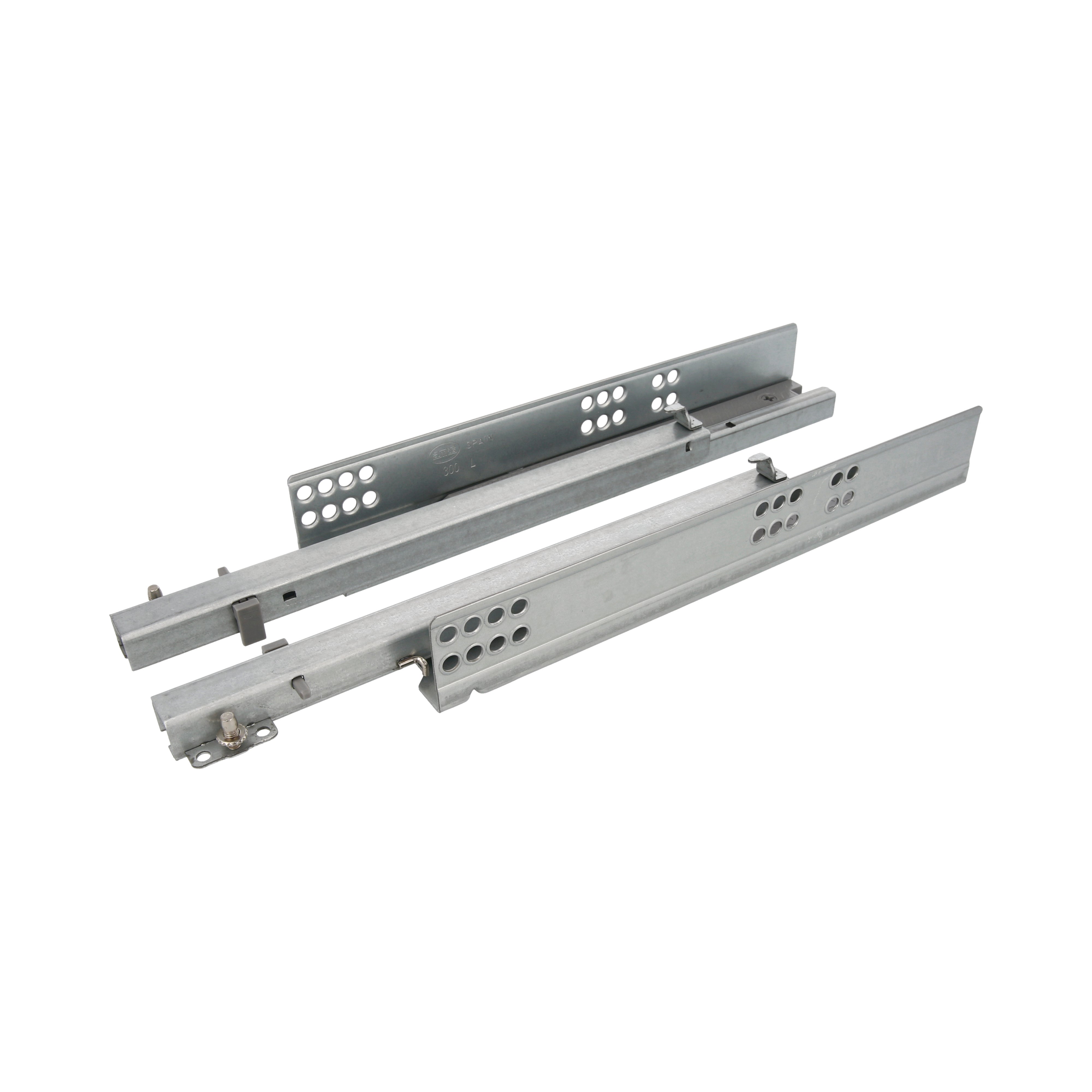 Guide Scorrevoli Per Cassetti AMIG - Acciaio Zincato, 300 Mm, Portata 25 Kg, Chiusura Morbida