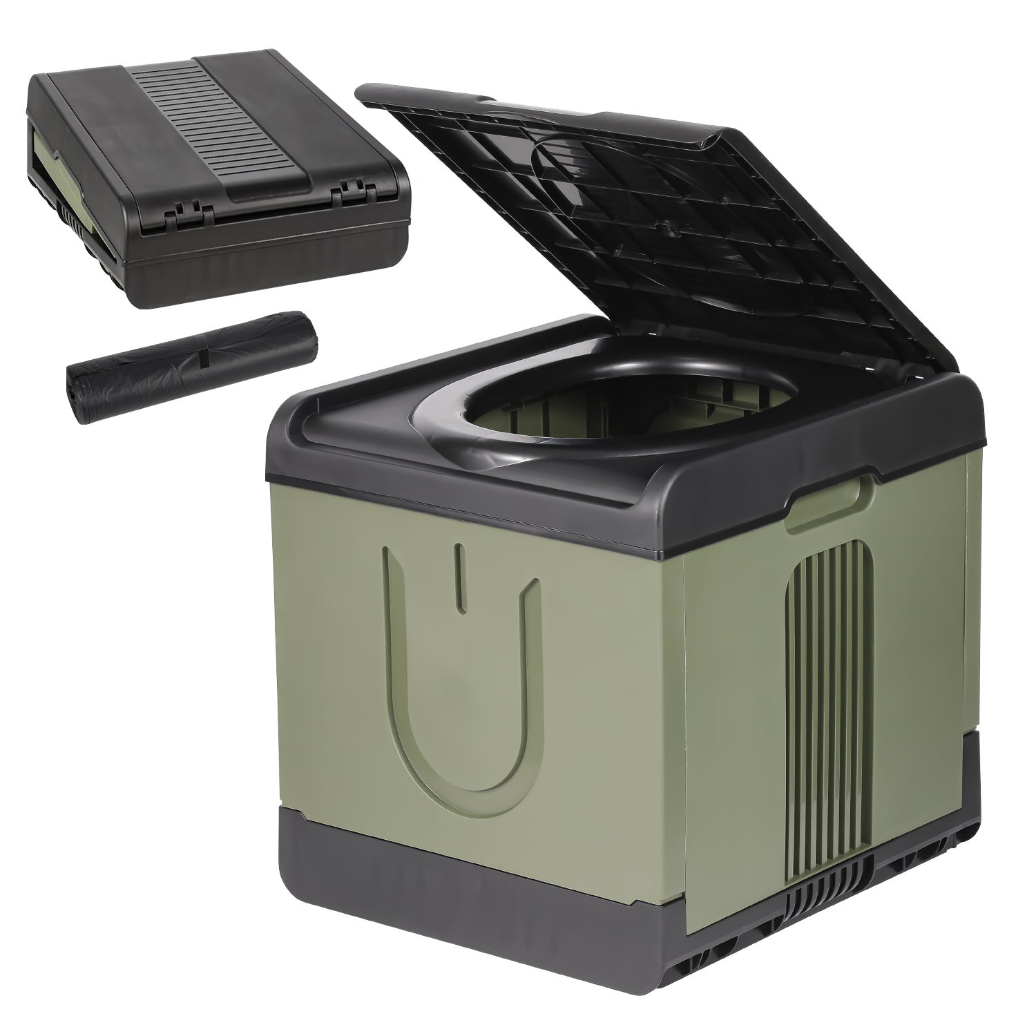 Toilette Portable De Camping Pliable Diealles Shine – Vert – Pour Hommes Et Femmes – Modèle Bm-Zdmt4