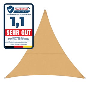Voile D'ombrage Triangulaire UFAMILUK - Protection UV 95% - Imperméable - 1,6x1,6x2,3 M - Rouge Rouille