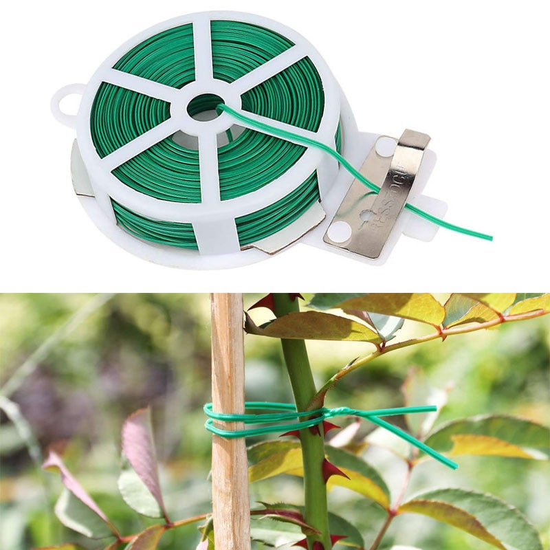Fil De Jardin Vert PVC Avec Âme Métal - 2 Rouleaux De 10m, Diamètre 2,5mm - 10