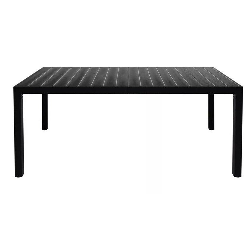 Table de jardin WPC et pieds métal noir Etrino 185 cm - 2