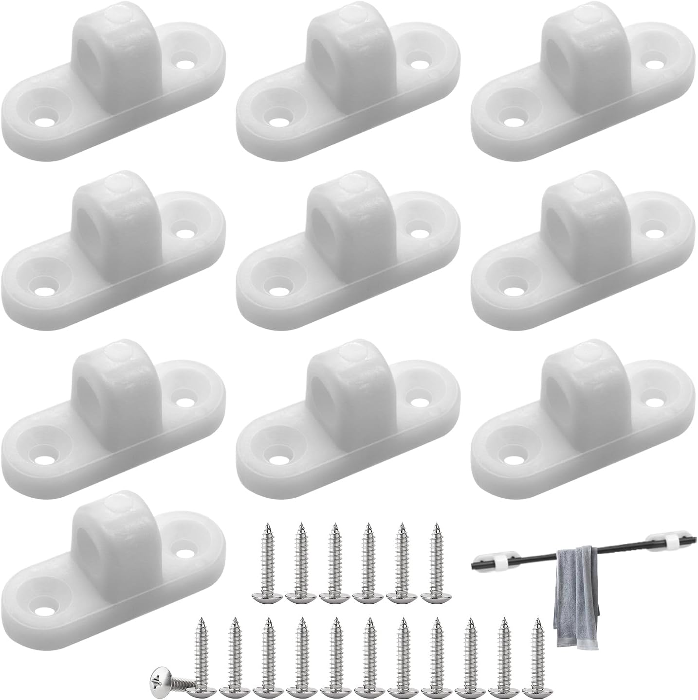 Lot De 12 Crochets Pour Auvent De Camping-car - Compatible Rails 5/6mm Et 7/8mm, En Métal Et Plastique, Charge 6.8kg