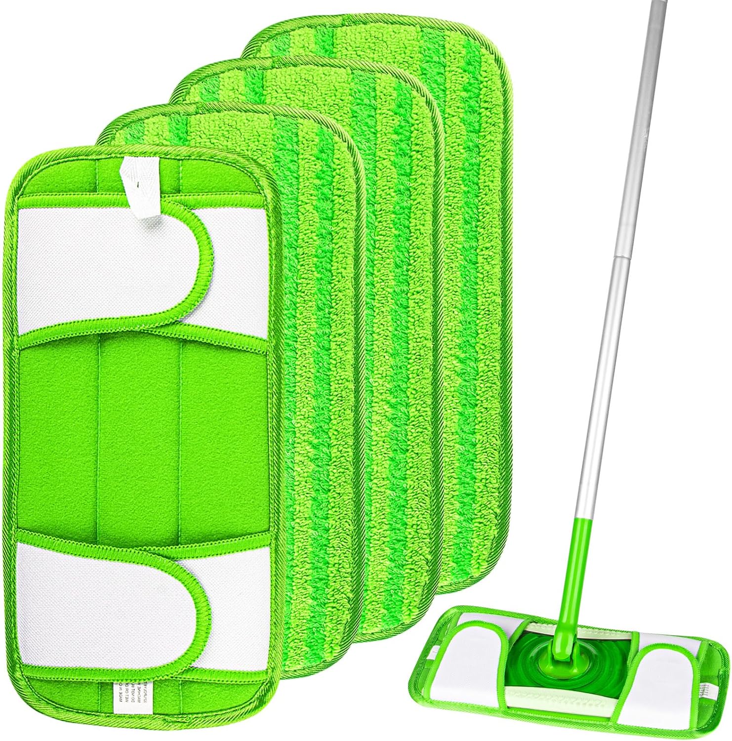 Lot De 4 Serpillères Réutilisables Compatibles Avec Swiffer