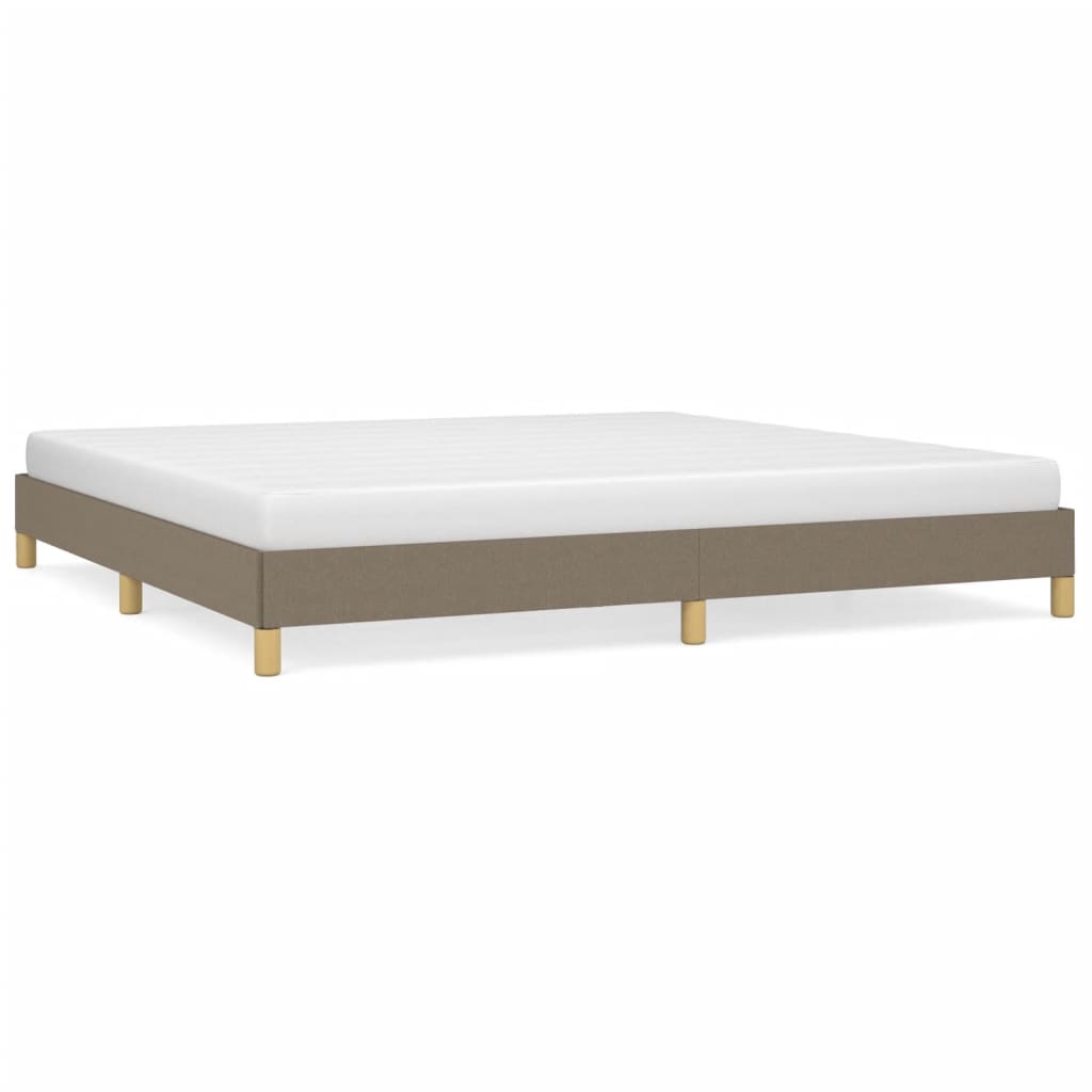 Cadre de lit sans matelas taupe 200 x 200 cm tissu - 2