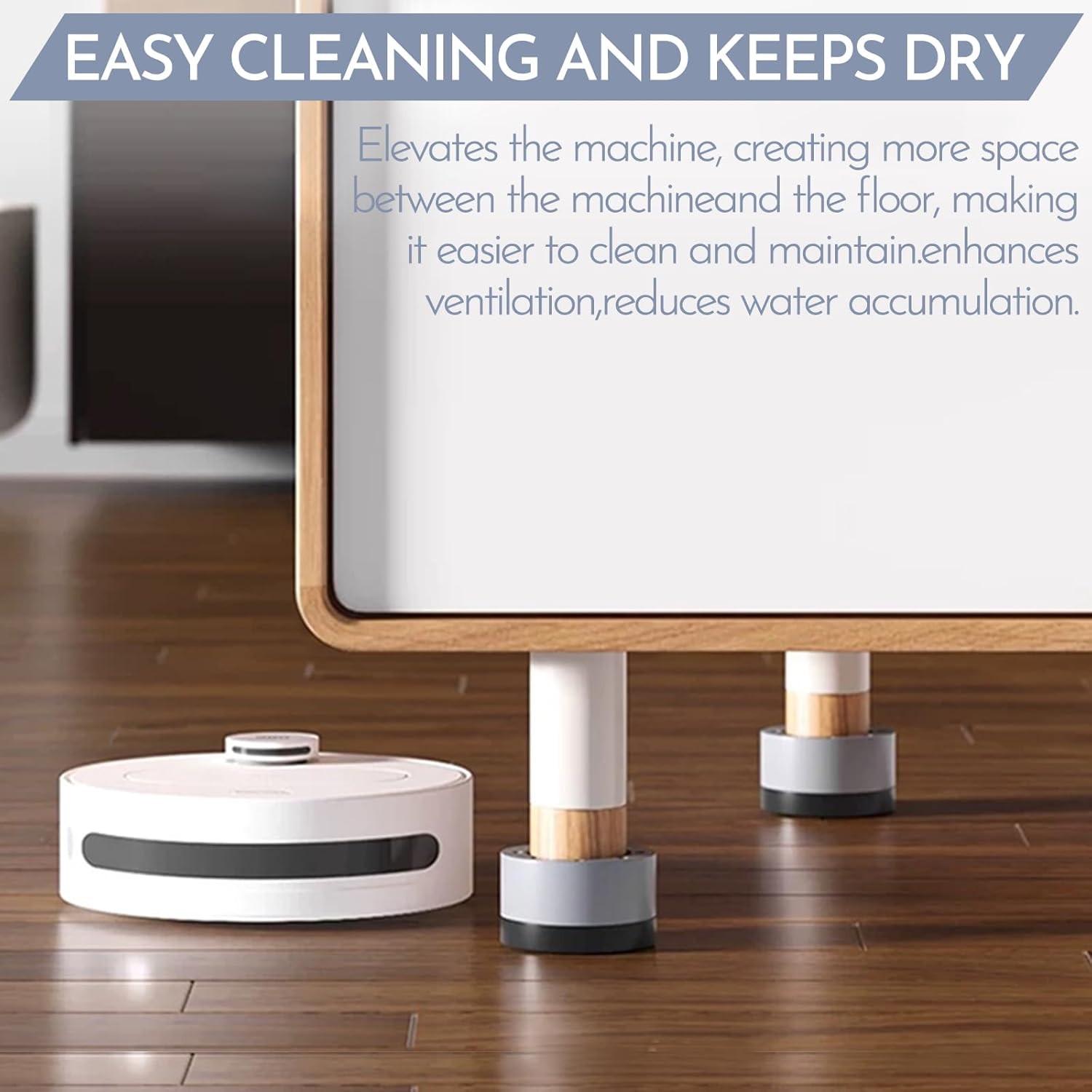 Pieds antichocs universels 4 pièces - Amortisseurs pour lave-linge avec patins en caoutchouc - Convient aux lave-linge/sèche-linge/meubles - 4