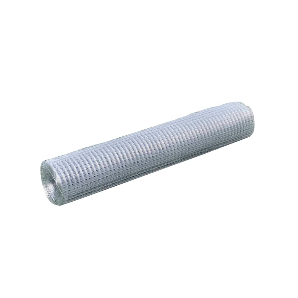 Malla de alambre cuadrada acero galvanizado plateado 1x25 m vidaXL - 2
