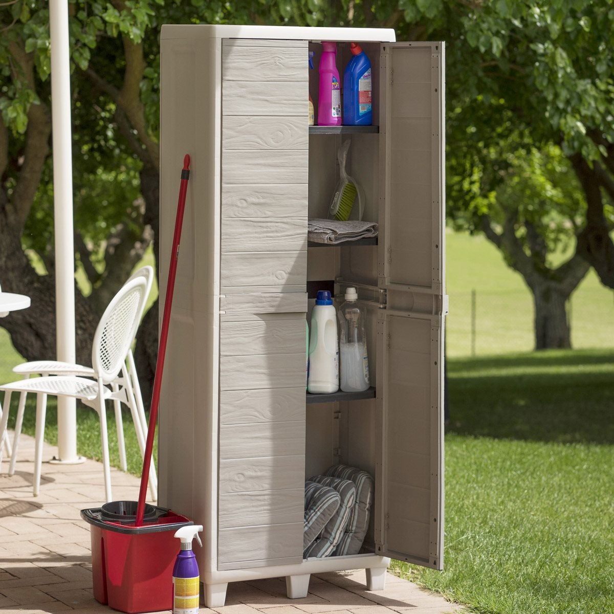 Resina Cubo Jardin Leroy Merlin Woody's Toomax Armario Exterior De