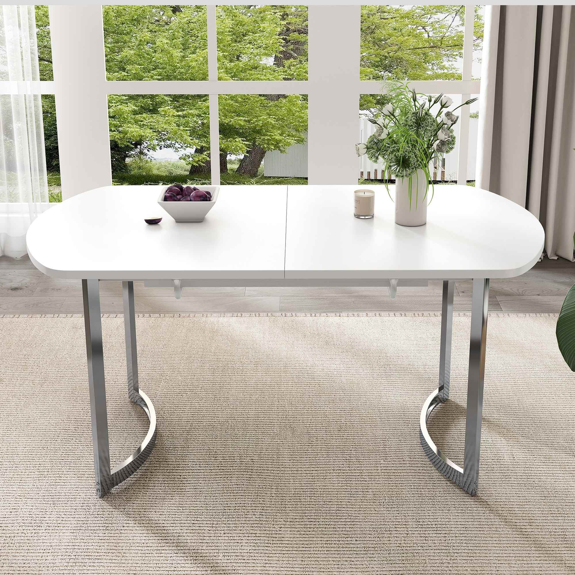 Tavolo Da Pranzo Con Piano Rettangolare 140 X 90cm Tavolo Da Cucina Fino A 6 Posti Postazione Di Lavoro Studio Mdf Effetto Rovere Chiaro En Casa 89874076