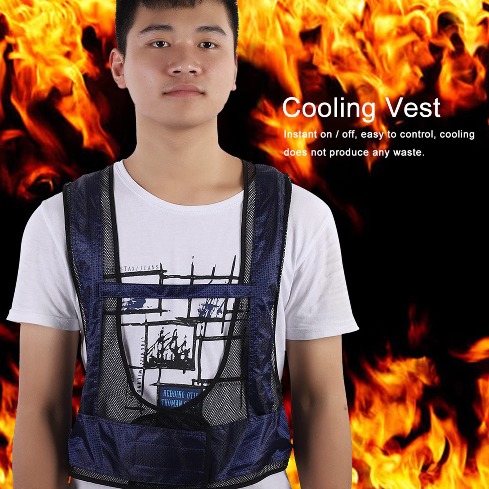 Gilet de refroidissement à air comprimé en acier pour soudage, restez frais et confortable avec le gilet de climatiseur Eddy Tube, parfait pour les so - 2