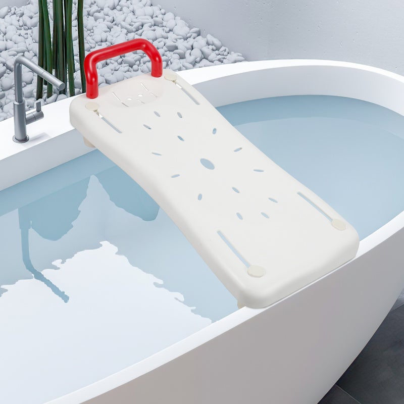 Siège de bain,Siège de baignoire, Chaise Ajustable Réglable Blanc Rouge jusqu