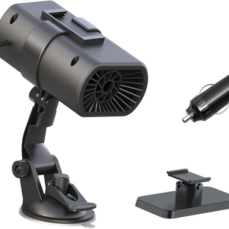 Odmrażacz samochodowy - przenośna suszarka do szyb samochodowych 12 V, szybkie nagrzewanie, odmrażanie i usuwanie zaparowania, regulacja 360 stopni z