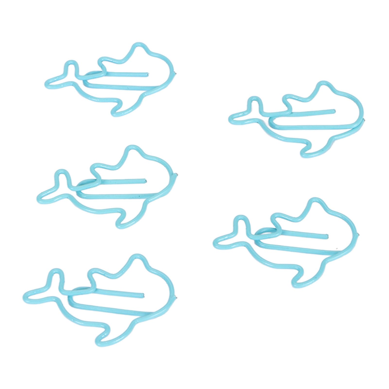 Clips De Papel Con Forma De Delfín (100 Unidades), Color Verde