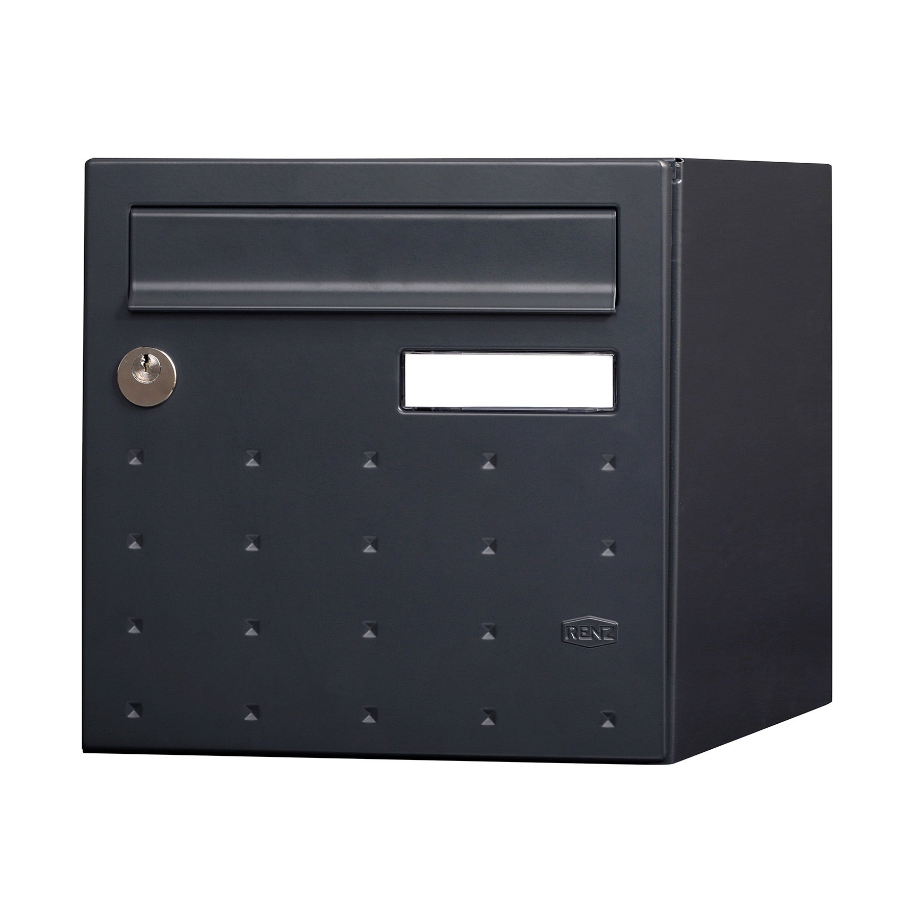 Boite aux lettres CubYsm 1 porte gris anthracite RAL 7016 mat Leroy Merlin