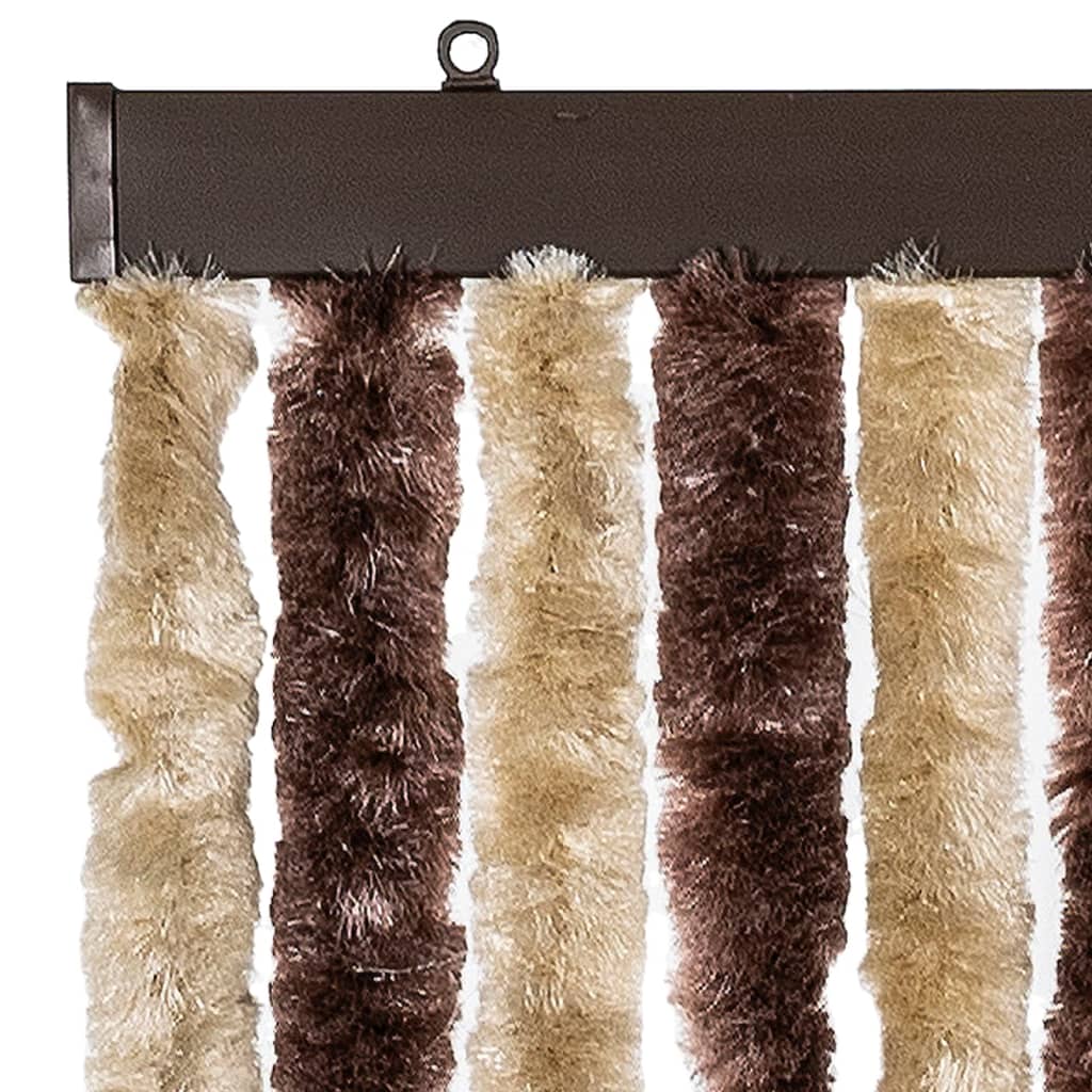 Moustiquaire | Rideau anti-moustique beige et marron clair 118x220 cm chenille CFW28508 - 4