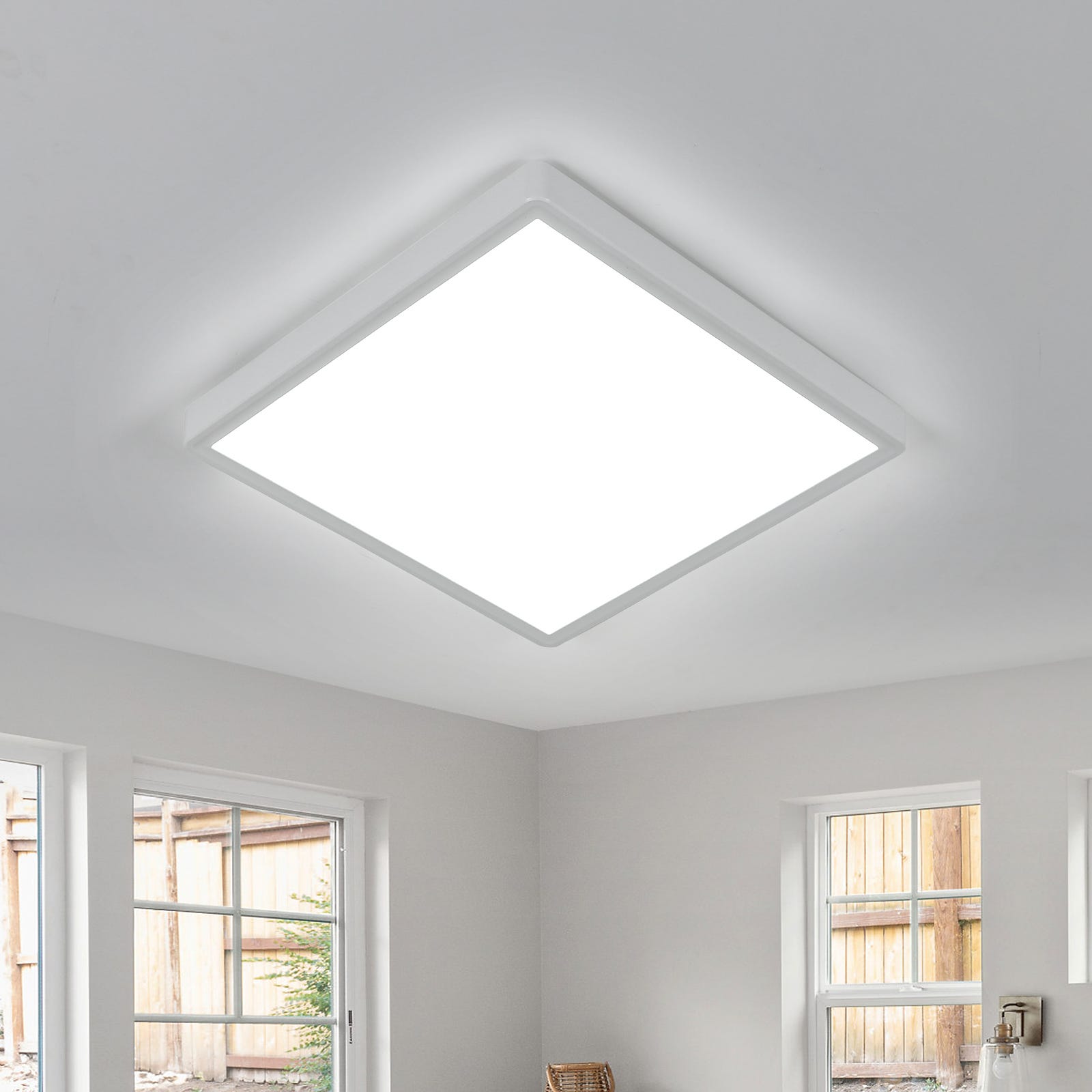 Plafonnier LED AISKDAN - Noir - 3 Carrés - 32W 6500K Lumière Blanche Froide - en Métal Plafonnier LED AISKDAN - Noir - 3 Carrés - 32W 6500K Lumière Blanche Froide - en Métal