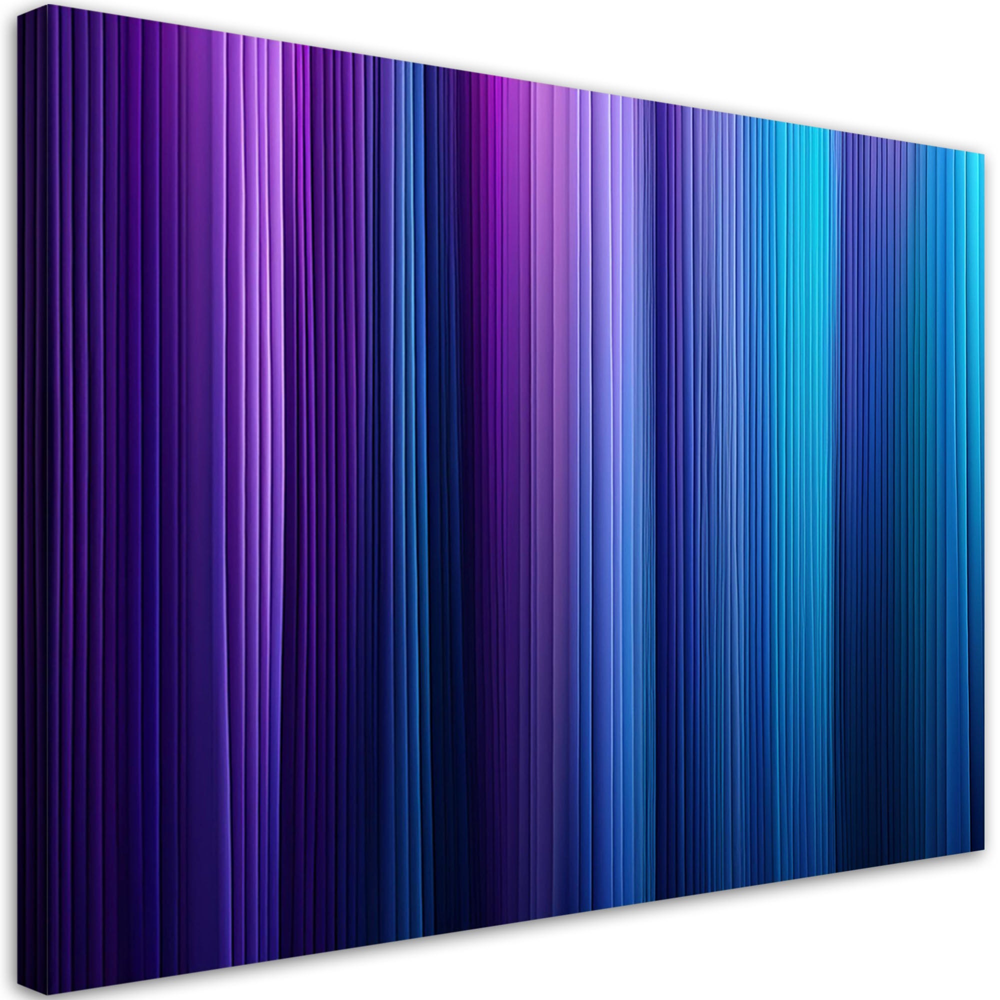 Obraz na płótnie, Niebieska Abstrakcja Paski Pionowe 120x80