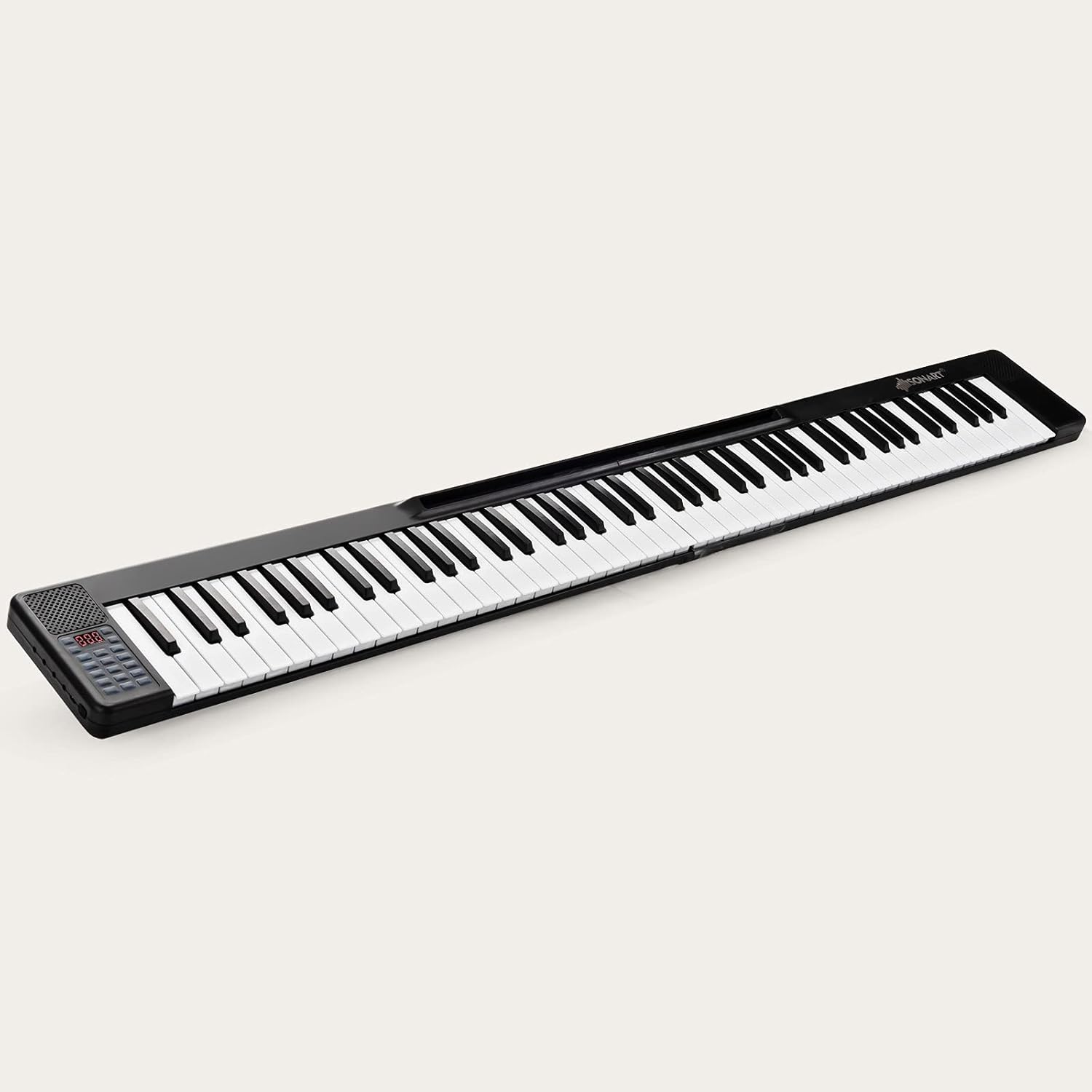 Cyfrowe Pianino z Klawiaturą 88 Klawiszy, Klawisze Odłączalne na 2 Pianina 44 Klawisze, Przenośne Pianino z Funkcją MIDI i Bluetooth, Czarne (Czarne)