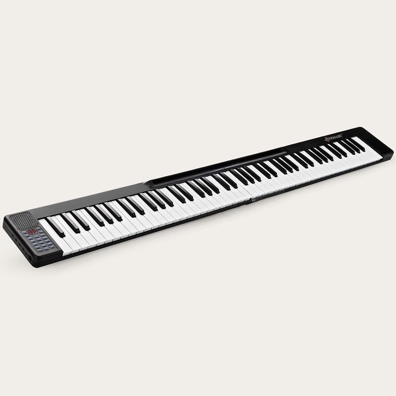 Cyfrowe Pianino z Klawiaturą 88 Klawiszy, Klawisze Odłączalne na 2 Pianina 44 Klawisze, Przenośne Pianino z Funkcją MIDI i Bluetooth, Czarne (Czarne)