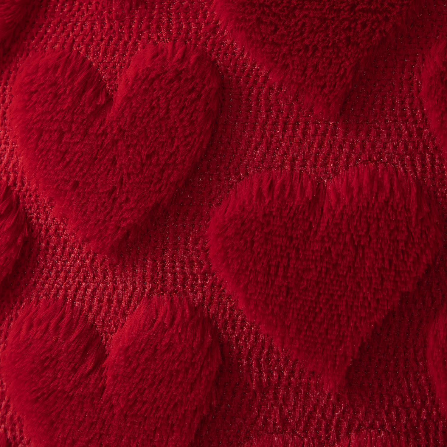 Ensemble de 2 taies d'oreiller pour la Saint-Valentin, 45 x 45 cm, décoration de Saint-Valentin, coussin jacquard à cœur rouge - 3