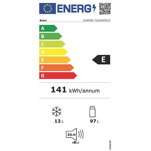 Réfrigérateur top encastrable BEKO B1854N 86cm - 4