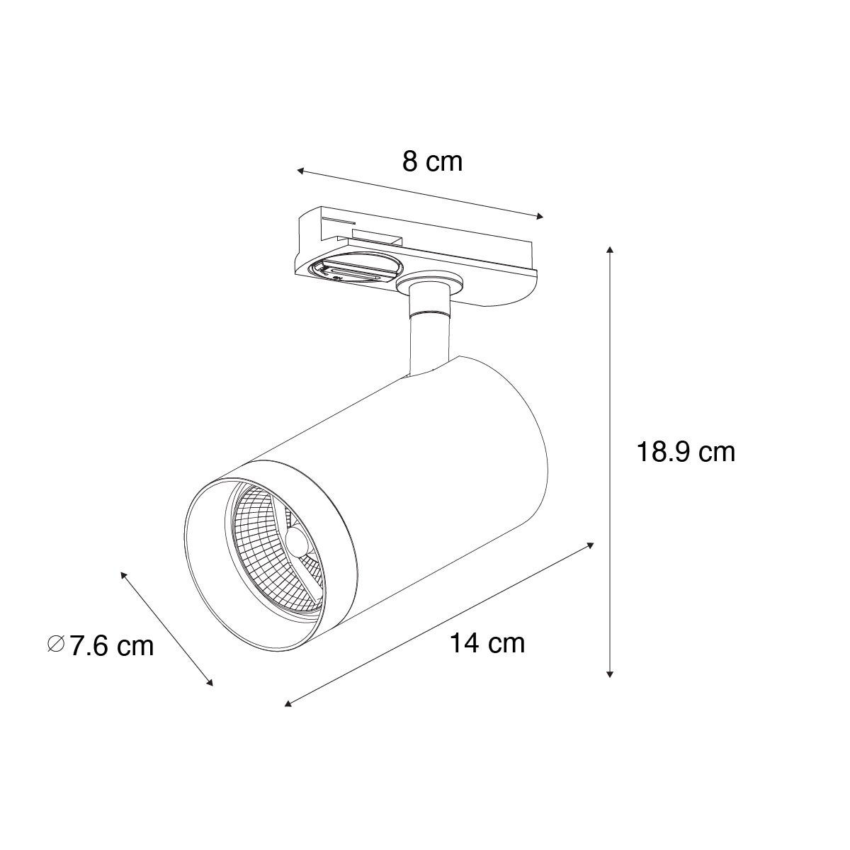 Qazqa moderne rail d éclairage - Iconic Jeana Luxe - noir, rond, max. 15w, gu10, 14cm, idéal pour la cuisine, le magasin et le - 4