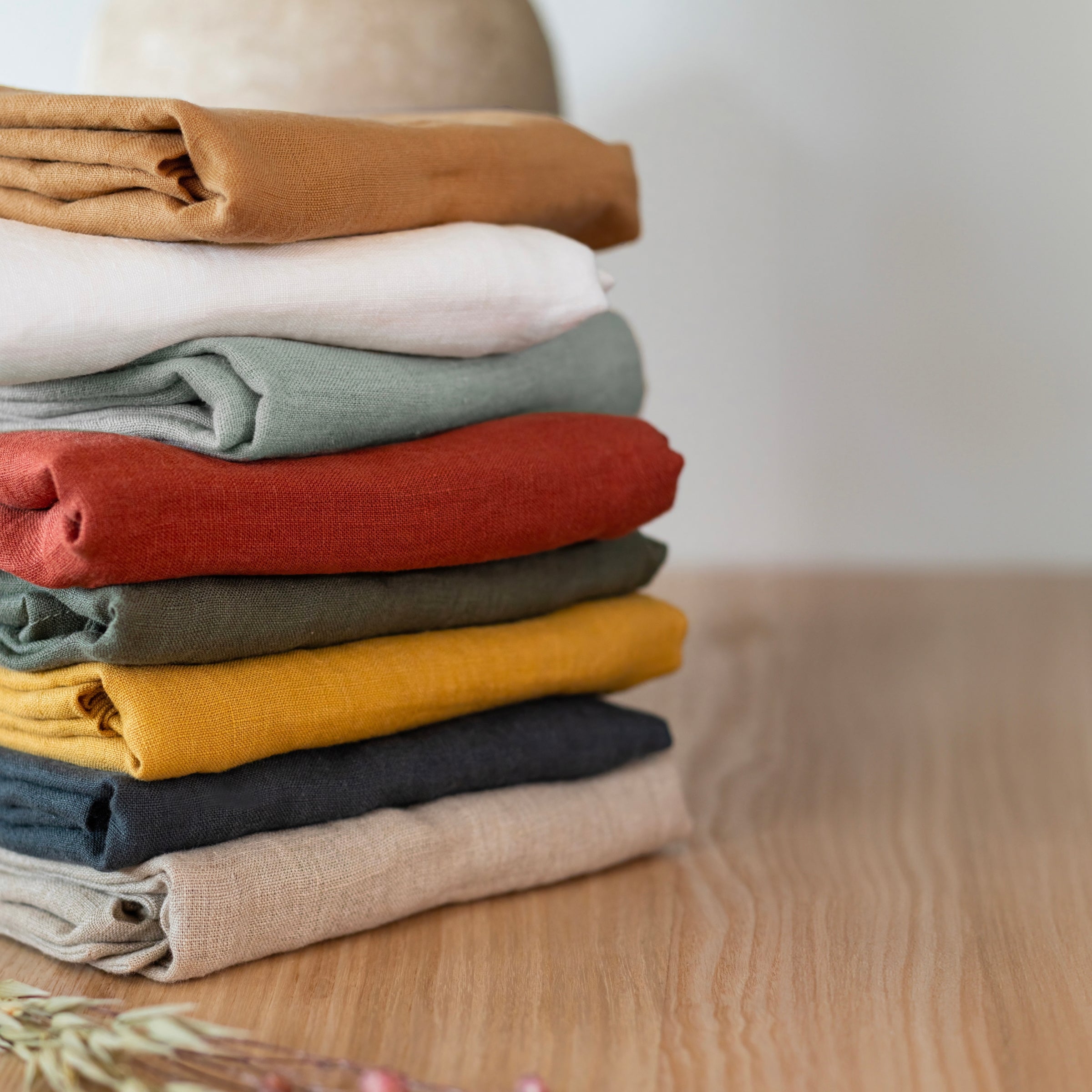 Drap Plat en Lin Lavé 270 x 300 cm – Soline Sable - 3