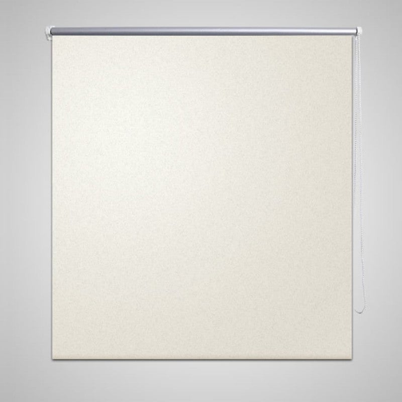 Roleta zaciemniająca 124,4x175 cm Szerokość tkaniny 120 cm ecru vidaXL