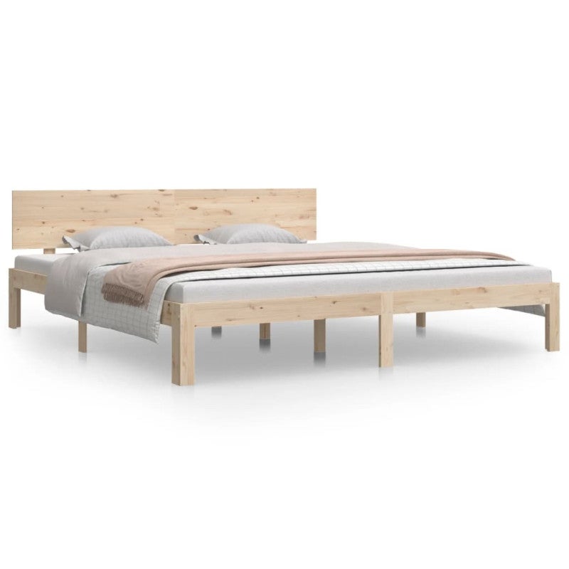 Estructura de cama madera maciza 180x200 cm - 2