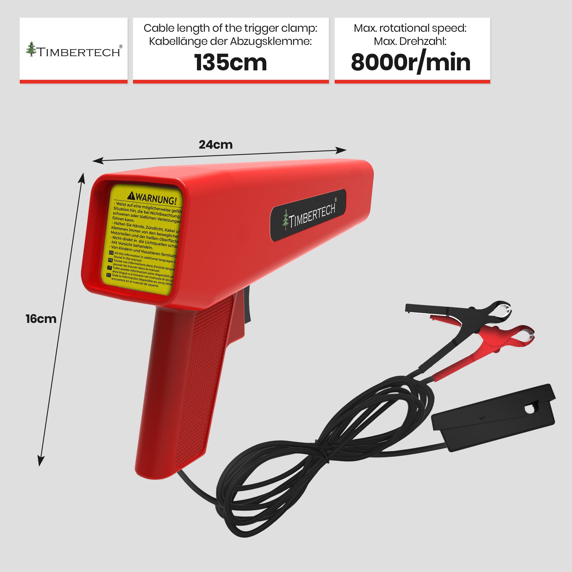 Lampe Stroboscopique Xénon Pour Vérification D'allumage - Compatible Voiture/moto 12V, Jusqu'à 10000 Tr/min