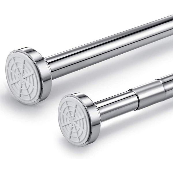 Tringle Télescopique Réglable 50 à 80 Cm - Pour Rideau De Douche, Fenêtre, Placard - Montage Sans Perçage - Finition Noire Mate