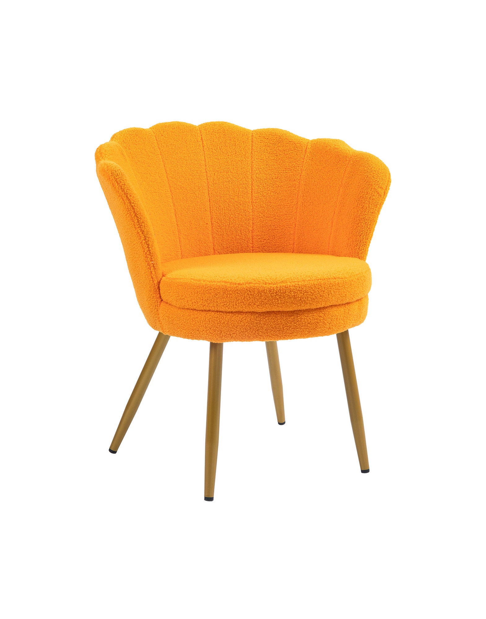 Poltrona A Conchiglia In Velluto Rosa Con Gambe In Metallo CAPRICA