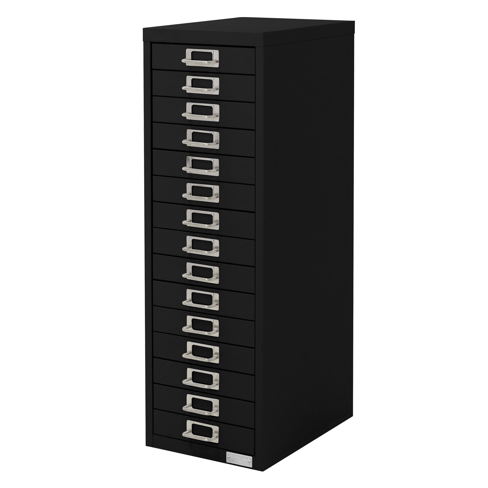 Armoire à dossiers avec 15 tiroirs 28x38x87 cm métal noir classeur
