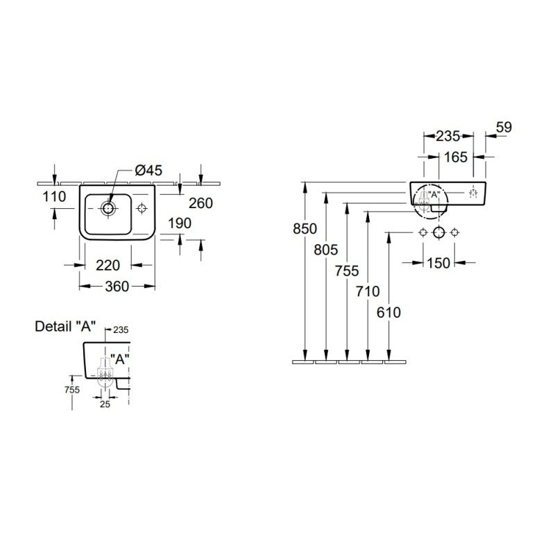 Lave-mains VILLEROY ET BOCH Architectura - 3