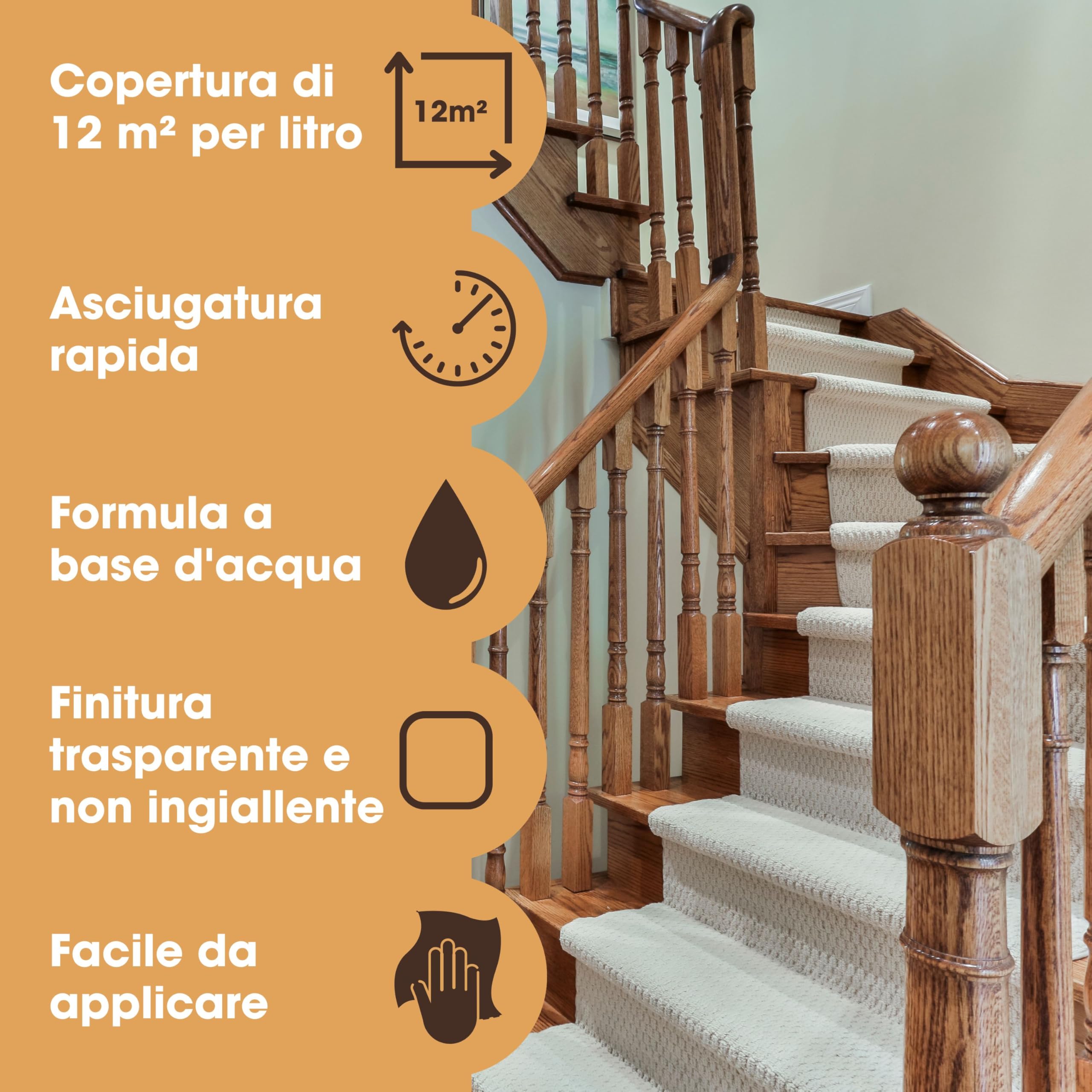 Vernice per legno per interni extra forte (500 ml, opaca) - Vernice per legno a base d'acqua ad asciugatura rapida per proteggere tutti i mobili, le p - 4