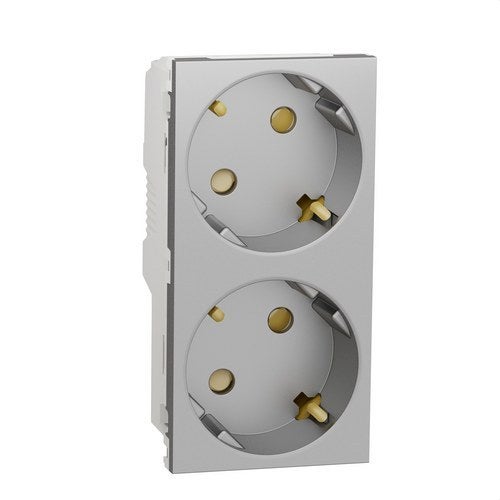 HuaLiSiJi Cable Extensión Schuko 16A 250V Alargador Enchufe Schuko, Cable De Extensión De Contacto Protector, Para Exteriores O Interiores, Hogares, Oficinas (Blanco, 0.3m