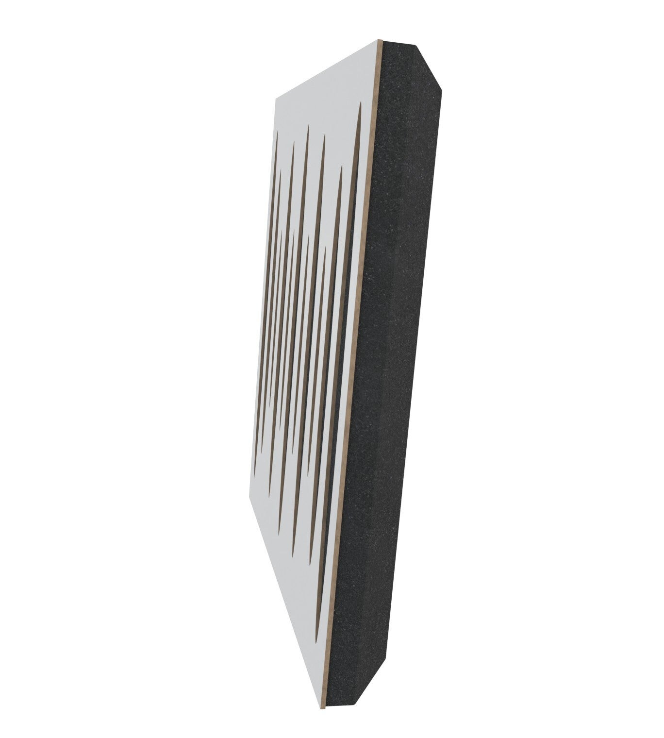 Lot de 4 Panneaux acoustiques insonorisants PULSAR 50x50x5 cm - 1 m² surf.totale - MDF perforé laminé et mousse acoustique - Blanc - 3