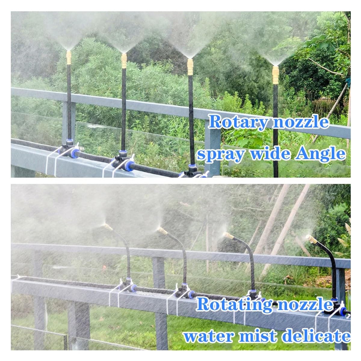 Système d'irrigation automatique par pulvérisation avec buses réglables, adapté à l'irrigation, au refroidissement et à l'humidification (15M). - 5