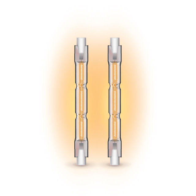 Xanlite - Lot de 2 ampoules halogènes culot R7S, 78mm, 2216 Lumens, 2900 Kelvins, Blanc chaud Dimmable - PACK2HR7S78118W