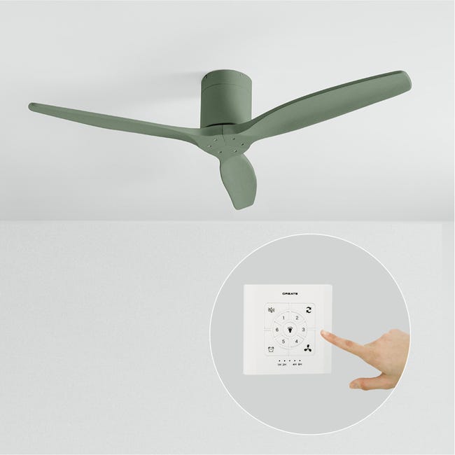 TechBrey Ventilatore Da Soffitto Silenzioso Spetses Bianco Legno 132 Cm Motore Dc Controller A Parete Telecomando Senza Luce 94933519 TechBrey Ventilatore Da Soffitto Silenzioso Spetses Bianco Legno 132 Cm Motore Dc Controller A Parete Telecomando Senza Luce 94933519