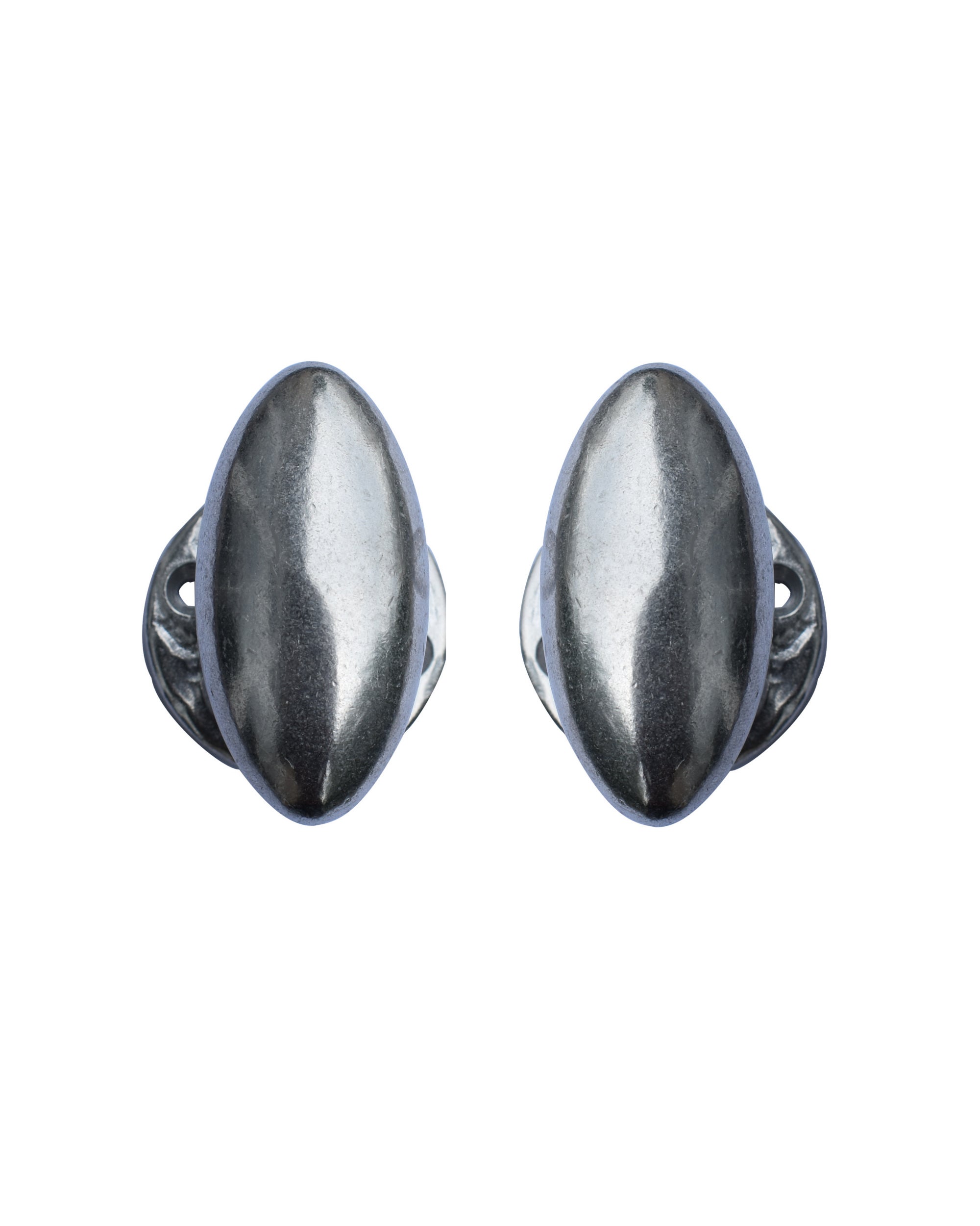 Poignée de porte ovale alu naturel sur rosace | Leroy Merlin