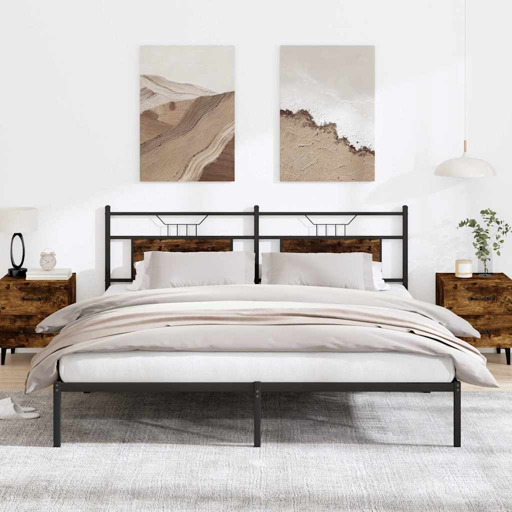 Łóżko Metalowe Rama Łóżka Metalowa Ze Stelażem Pokoj Sypialnia 183x203 cm