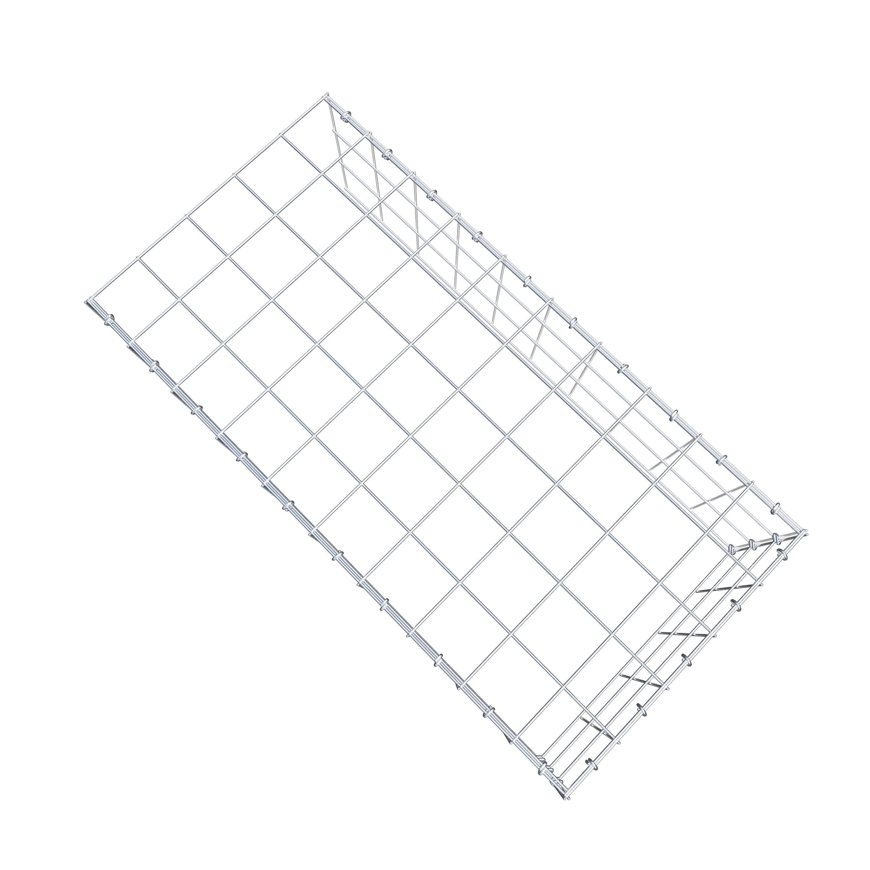 Gavión para ampliar y apilar, 100x30x50cm (LxHxP), malla 10 x 10cm, sin rejilla frontal ni inferior - 8