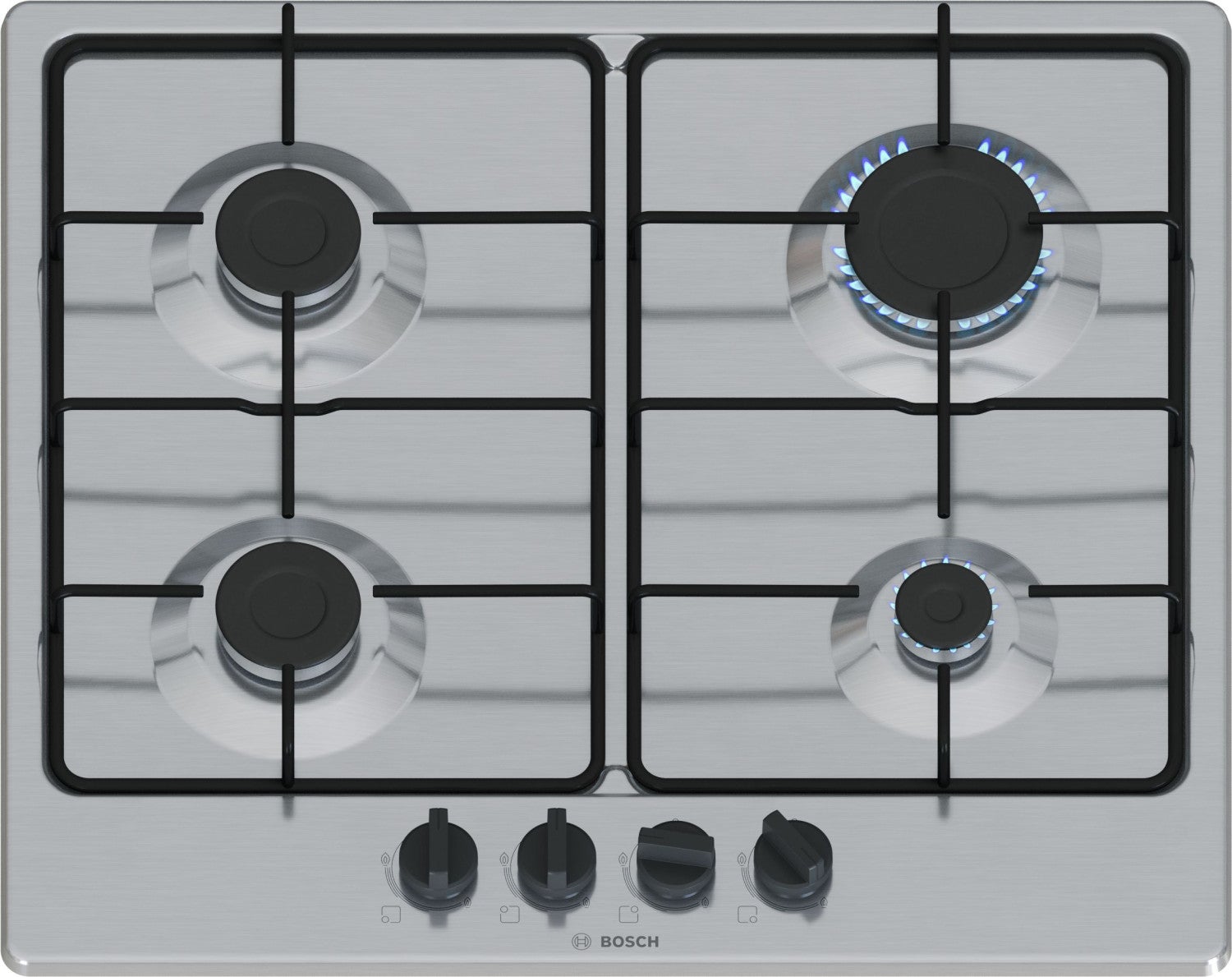 Plaque De Cuisson Gaz Bosch Serie 6 PCS7A5I90 - 75 Cm, 5 Zones, Inox, Encastrable