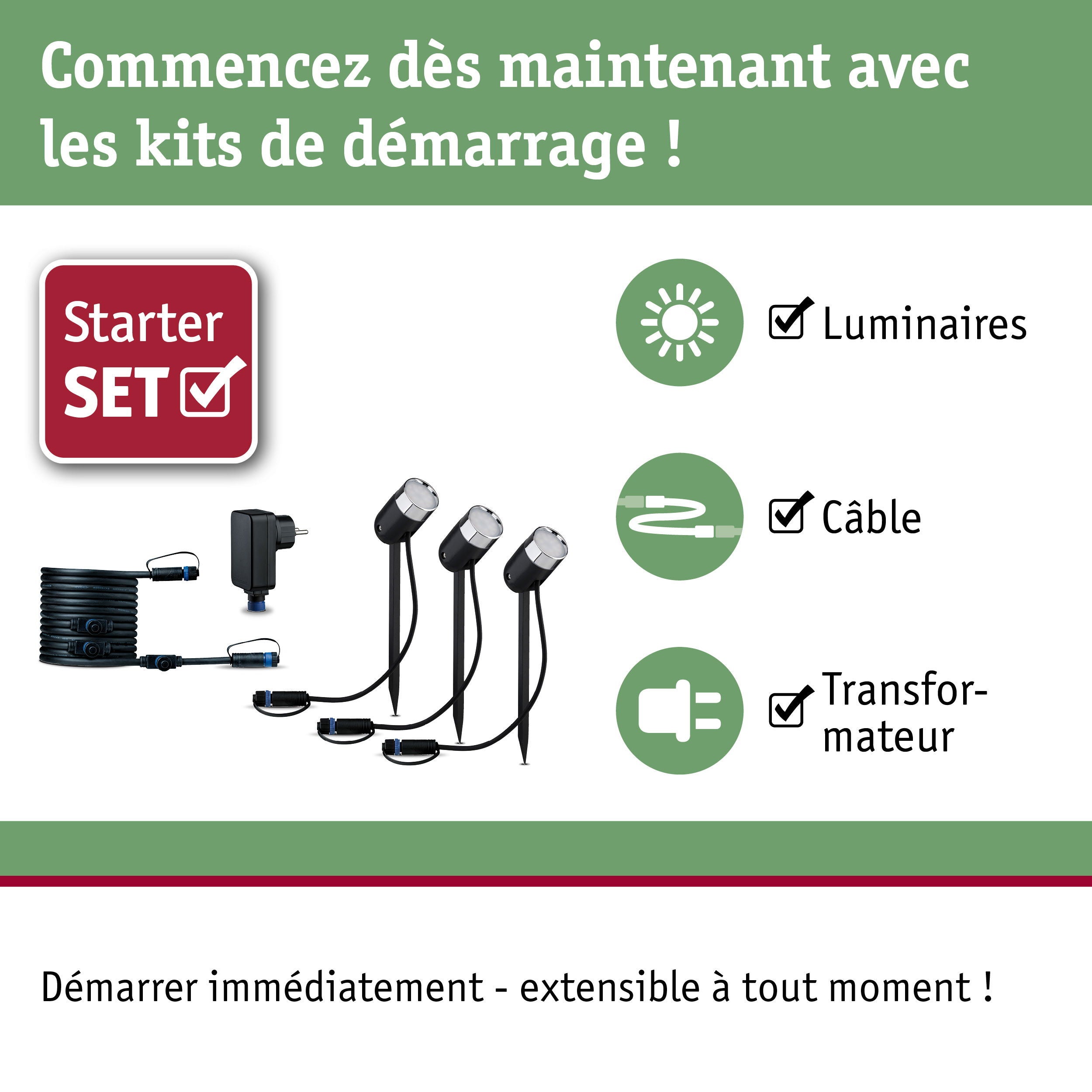 Plug & Shine Projecteur de jardin LED Smart Home Zigbee 3.0 Pike Kit de base IP65 RGBW+ 3x4,2W 21VA Anthracite - 5