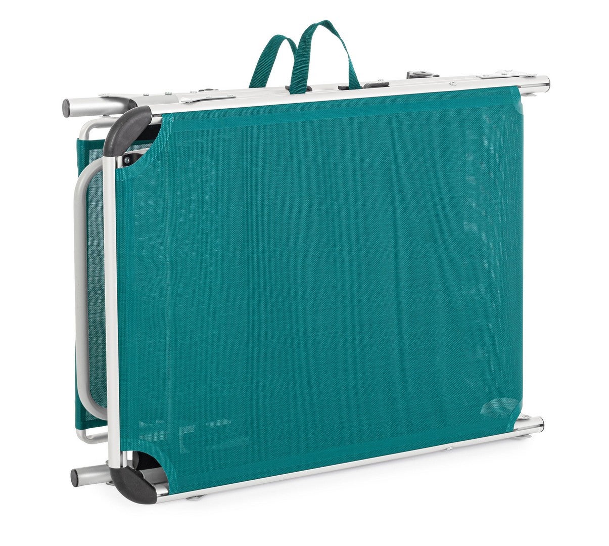 Bain de soleil inclinable en aluminium anodisé et textilène avec auvent, bleu - 8