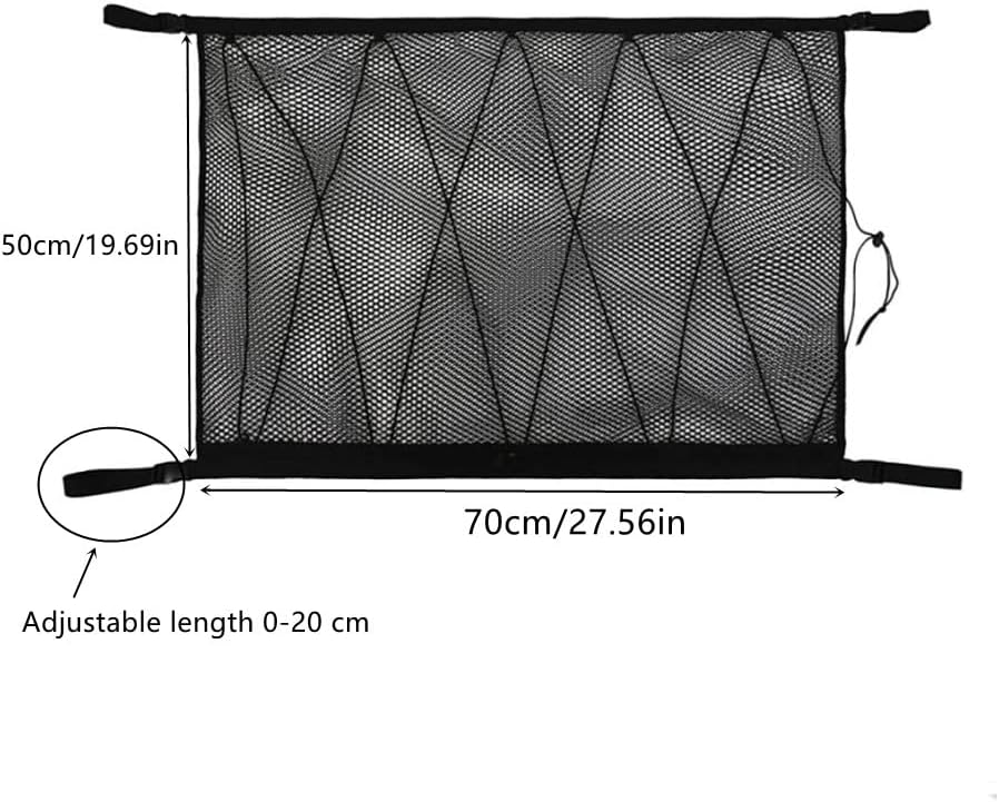 Rete Portaoggetti Per Tetto Auto, Organizer Per Tetto Auto Per Quattro Braccioli Suv Furgoni Bagagliaio 90 65 Cm 96040824
